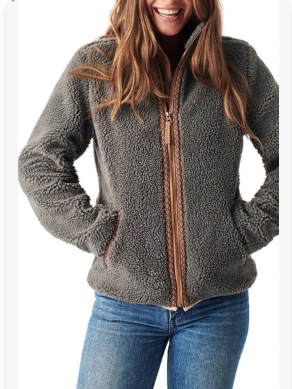 Kuhn Women's Flight Zip Jacket Dark Brown with Contrast Trim Size M